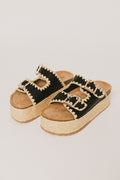black sandals