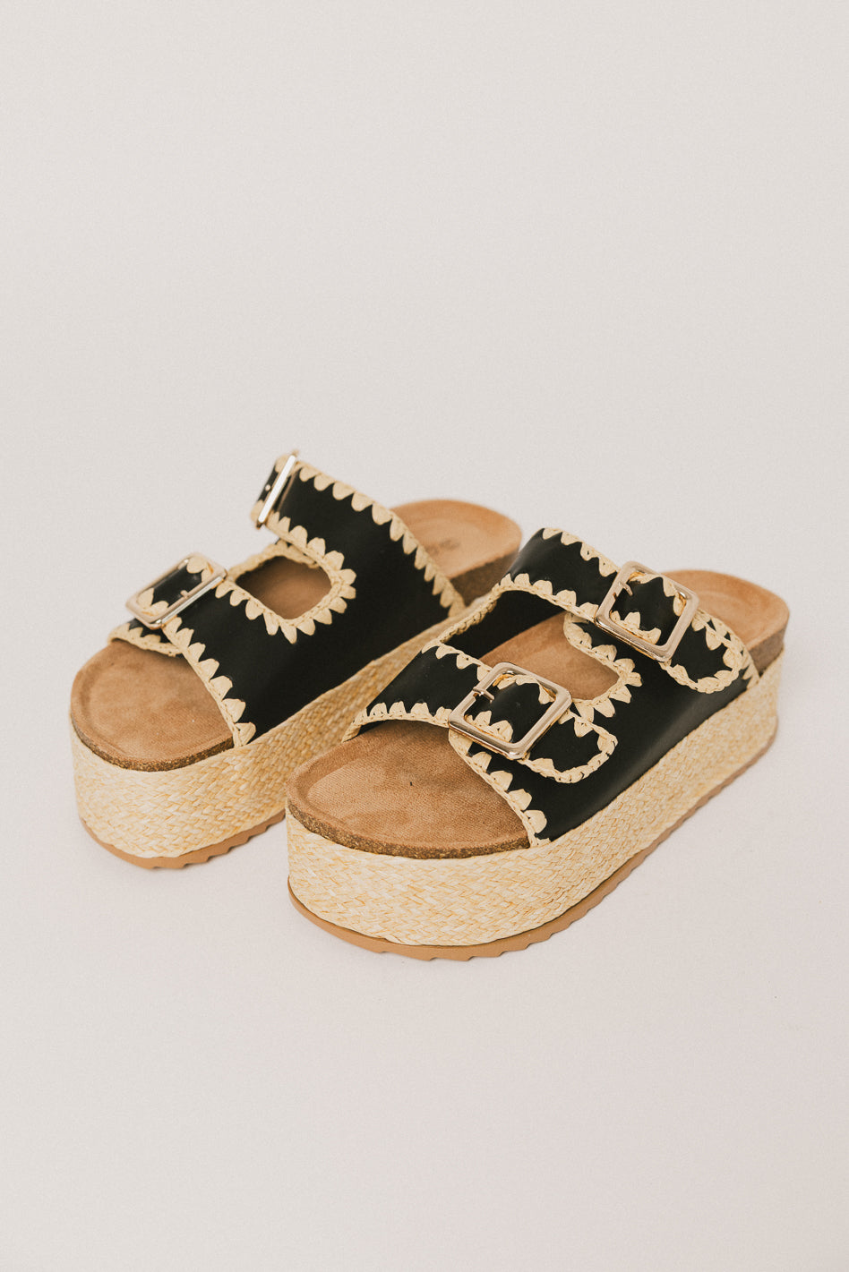 black sandals