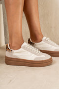 Steve Madden Dodge Platform Sneakers in Bone - FINAL SALE