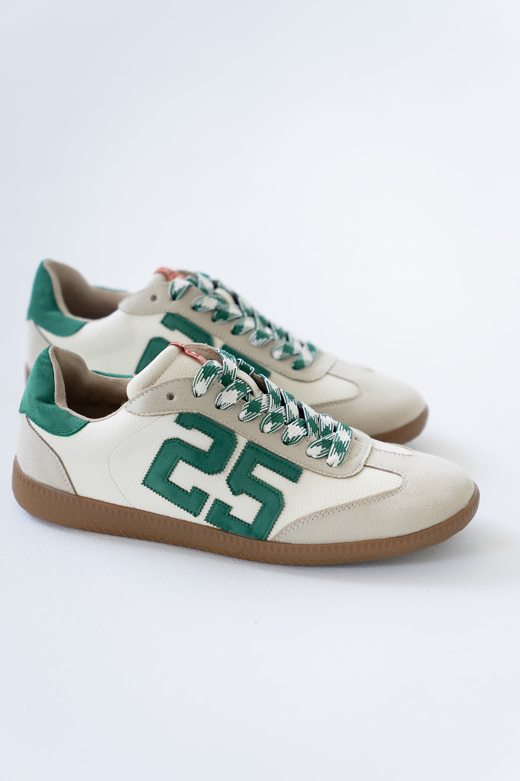 Kelly Retro Sneakers in Green-White - FINAL SALE