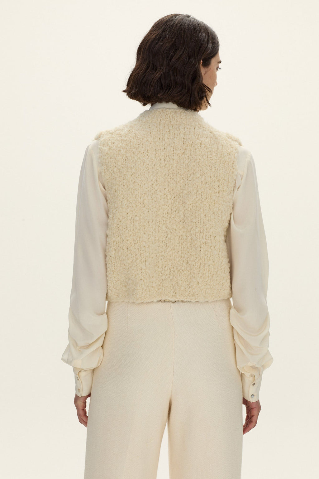 Lira Curly Wool Knit Vest